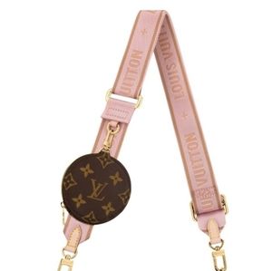 LOUIS VUITTON STRAP BANDOULIERE JAQUARD PINK with Coin Purse for Multi Pochette